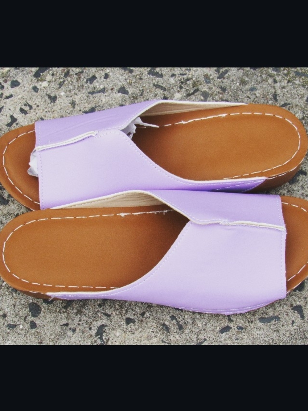 Lilac Slide Sandals